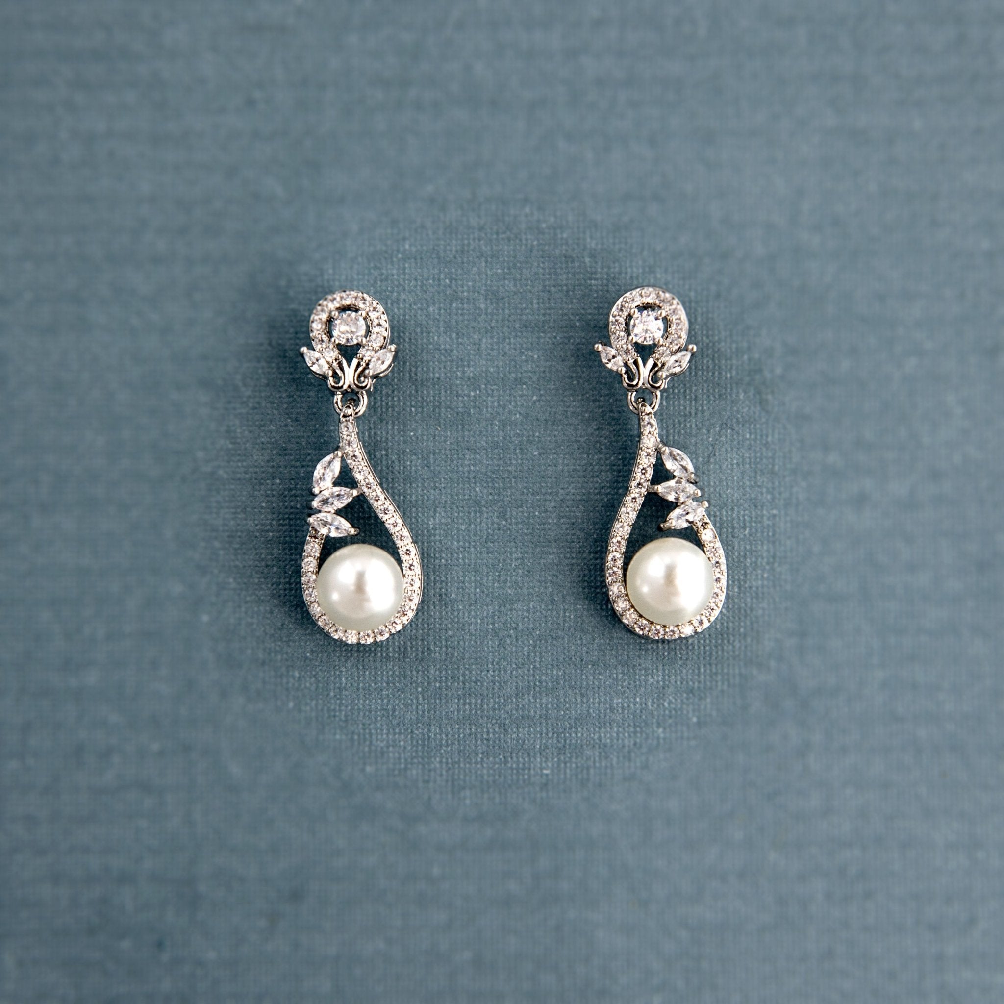 Silver Pearl Drop Earrings | Pearl Earrings | Daily Wear Jewellery – GLANZ  JEWELZ